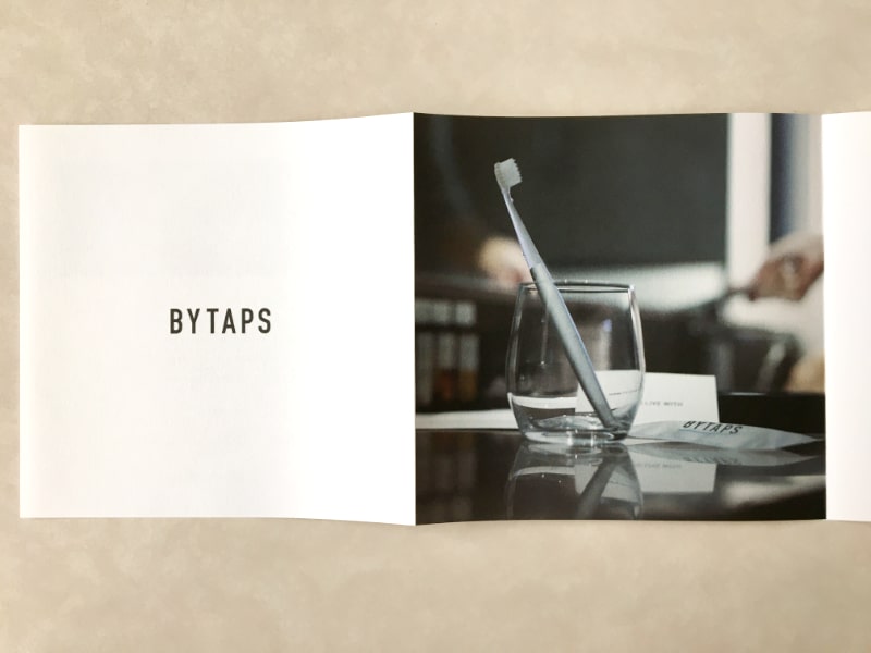 BYTAPSのハブラシのパンフレット1枚目