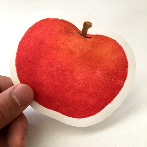 リンゴのメッセージカード